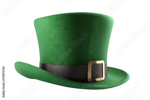 Green St. Patrick's Day Top Hat cut out. Based on Generative AI