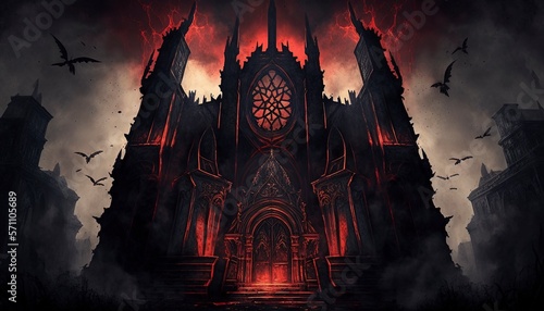 demonic cathedral with Generative AI