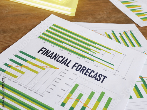 Financial forecast is shown using the text