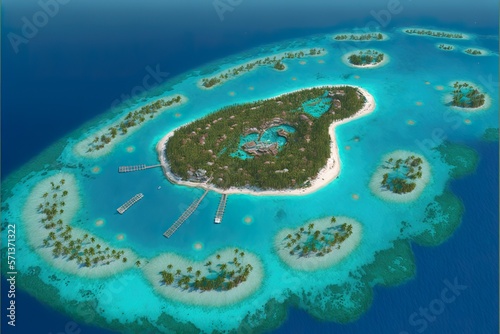 Beautiful island created with Generative AI 