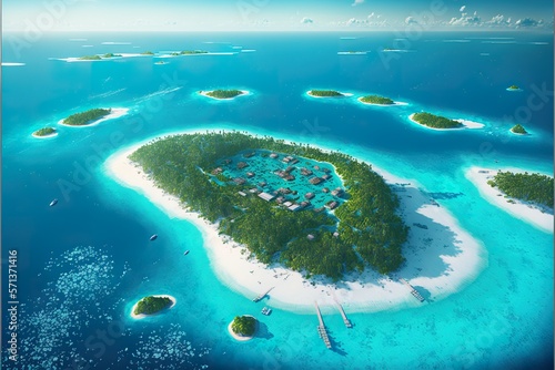 Beautiful island created with Generative AI 