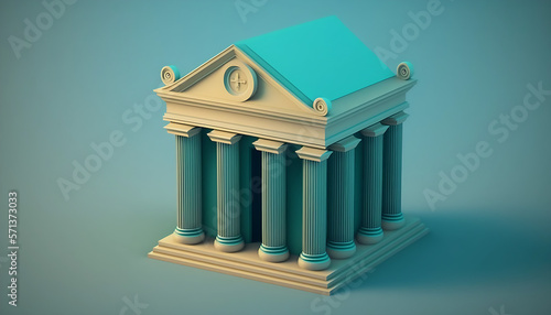 Bank Icon. Ai Generated