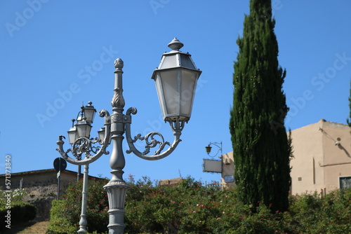 Streetlight lamp in Melfi, Province of Potenza, Basilicata Region, Italy. 