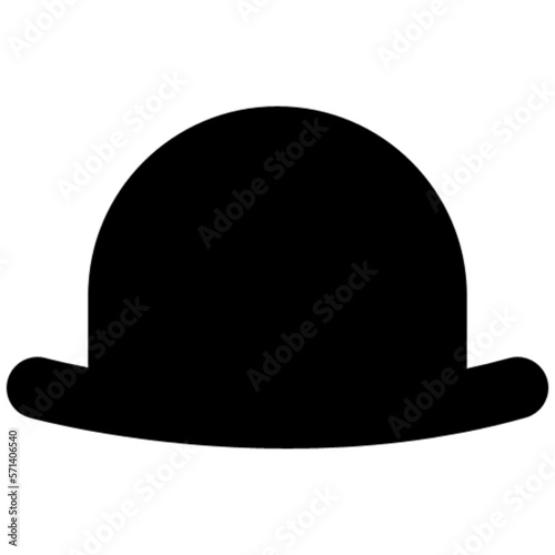 bowler hat vector, icon, symbol, logo, clipart, isolated. vector illustration. vector illustration isolated on white background.