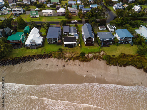Cooks Beach, Coromandel Peninsula after Cyclone Gabrielle in New Zealand