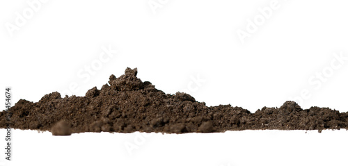 pile of soil isolated