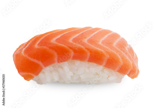 Salmon sushi nigiri isolated. PNG transparency 