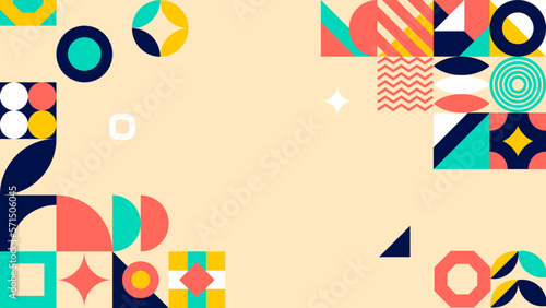 Gradient geometric shape colorful vector background