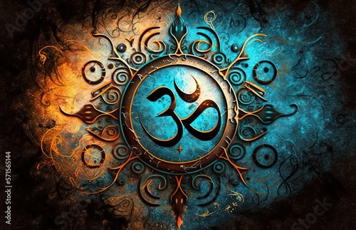 AUM or OM symbol. Yoga illustration