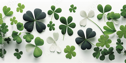 Lucky Four-Leaf Clover Background Texture: Perfect for St. Patrick's Day Designs!