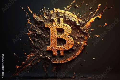 Bitcoin die beliebteste Kryptowährung, dezentral und eine moderne Technologie. 
