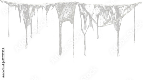 A digital illustration of ablack background with a layer of slime dripping across the top.