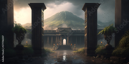 Illustration of Pompeii reimagined