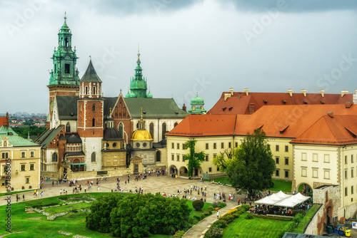 beautiful view of Wawel Castle in Krakow, Poland
