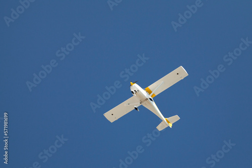 Ultralight airplane flying