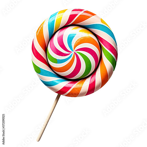 Delicious lollipop cut out. Based on Generative AI
