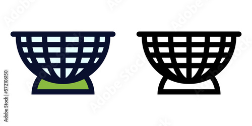 Colander. Color and Line Icons