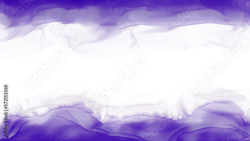 watercolor edge on a sheer background, liquid alcohol ink frame with flow, dreamy and ethereal digital violet background. calming smoke edge. 