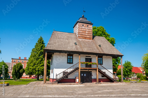 Town hall in Sulmierzyce, Greater Poland Voivodeship, Poland