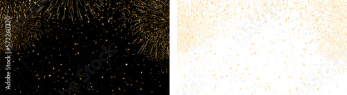 fireworks frame for new year party event transparent background 