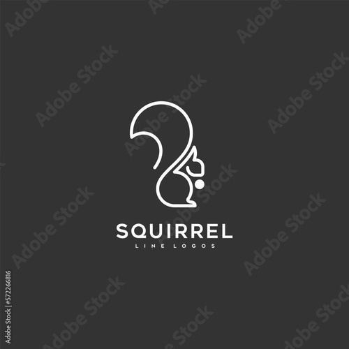 squirrel line logo design inspiration