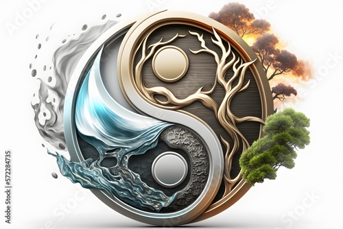 yin yang balance created using AI Generative Technology