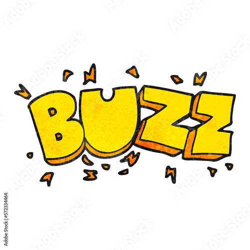 textured cartoon buzz symbol