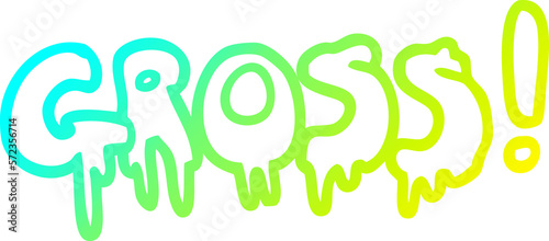 cold gradient line drawing cartoon font gross