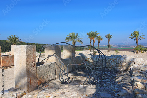 archaeology excavations in the Tel Megido ancient settlement in Israel, a place where, according to legend, there should be a decisive battle between good and evil - Armageddon