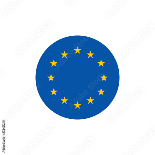 European union flag icon. Badge european union vector desing.