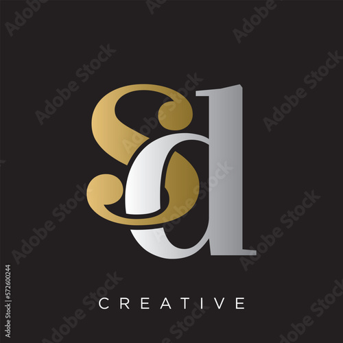sd logo design vector icon luxury premium 