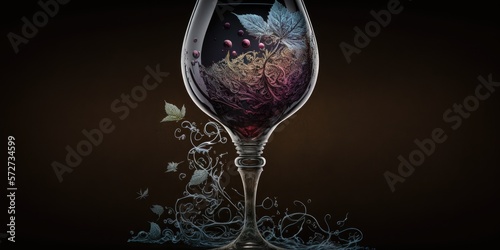 goblet of wine illustration design art
