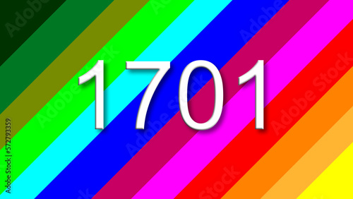 1701 colorful rainbow background year number