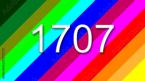 1707 colorful rainbow background year number