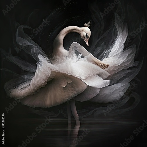 Elegant Swan Dancing Ballett