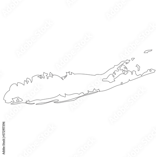 Long Island outline map New York state region