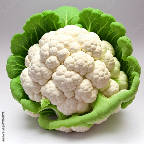 cauliflower isolated on white background created with Generative AI technology