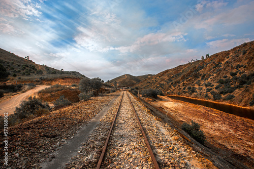 Vecchia ferrovia nei pressi di Rio Tinto, Spagna