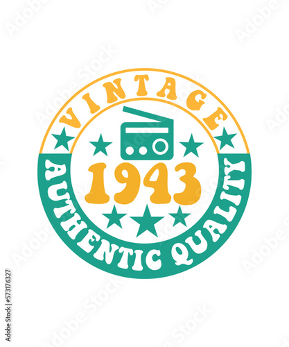 VINTAGE 1943 AUTHENTIC QUALITY SVG