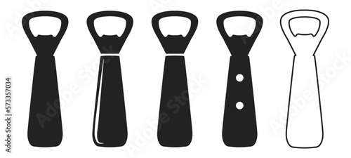 Bottle opener icon, flat bottle opener sign vector illustration, outline bottle opener