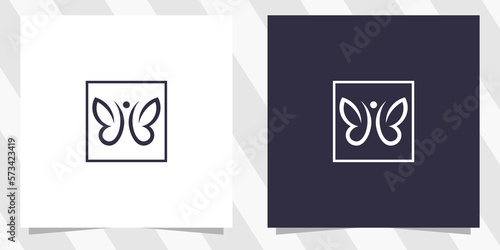 letter bb with butterfly logo design