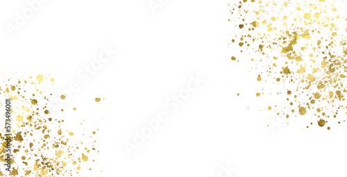 Gold sparkle ,splatter border,Gold Foil Frame Gold brush stroke Gold element on transparent background. 