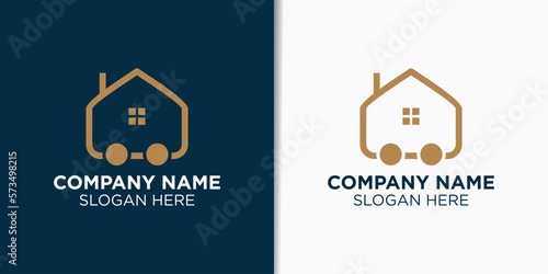 caravan car logo vector, travel logo inspiration