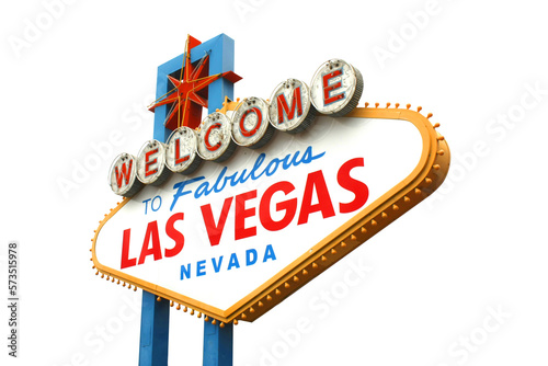 Las vegas sign with transparent background