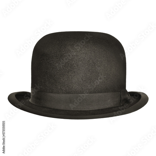 Vintage black bowler hat