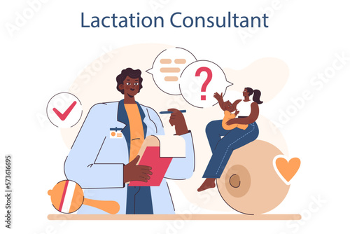 Lactation consultant. Professional help with breastfeeding and attachment