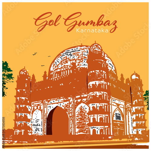 Gol Gumbaz at Vijayapura is the mausoleum of king Muhammad Adil Shah, Karnataka, India