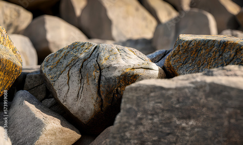 gneiss stone close-up created with Generative AI technology
