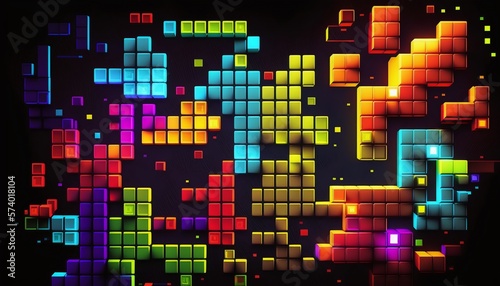 Tetris game background.