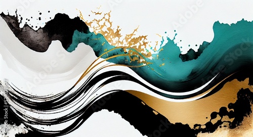 abstract background expression of gray and orange paint on white background